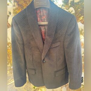 Tallia Boys Black Velvet Blazer 8 R Holiday